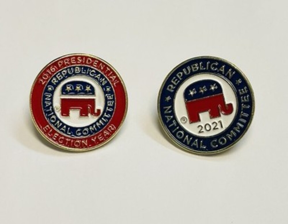 Republican National Committee Pins 2016 Election Year And  2021 Collectibles